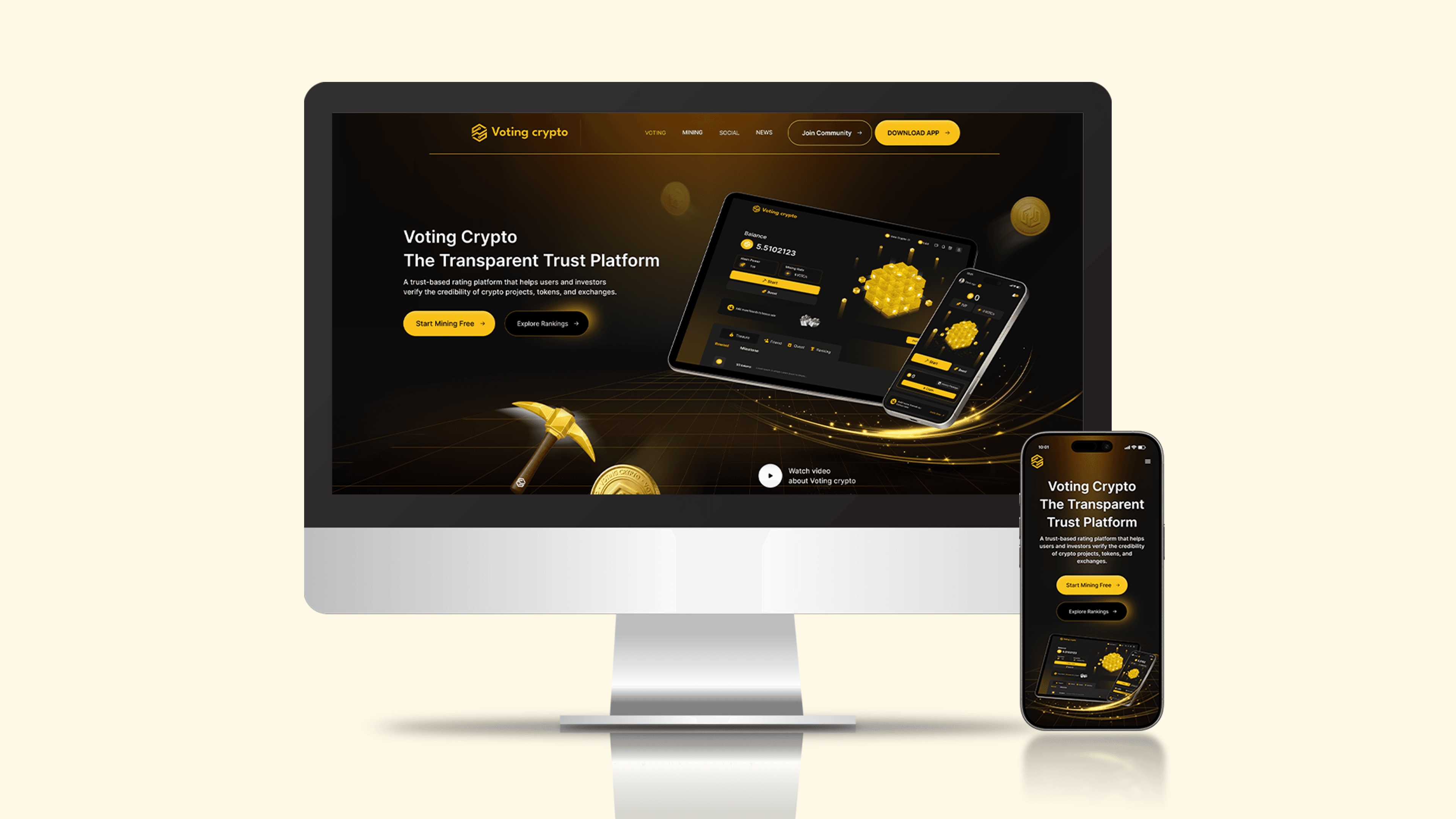 Landing page_Voting Crypto